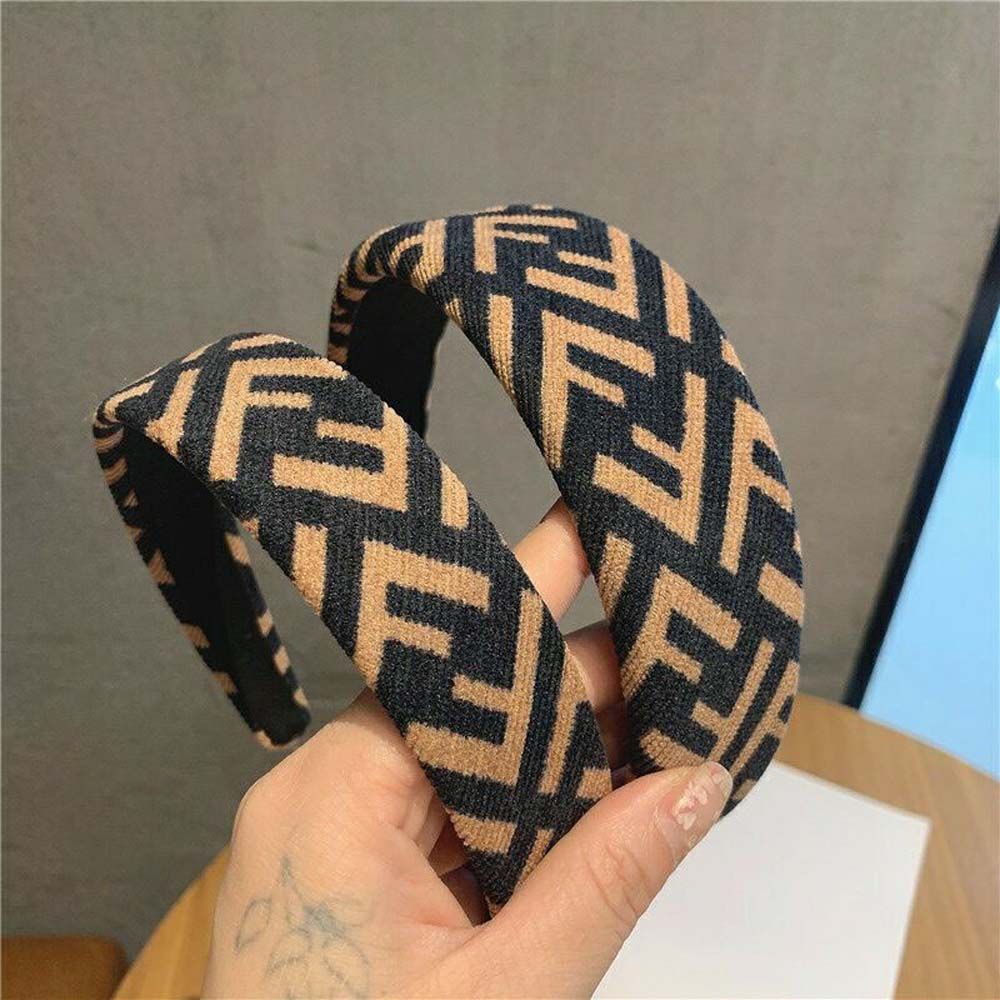 Băng đô vải bản rộng in chữ phong cách Hàn Quốc cổ điển ngọt ngào thời trang cho nữ