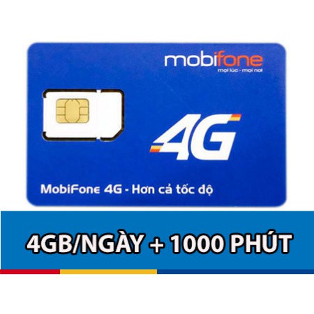Miễn phí 1 tháng - Sim Mobifone 4G C90N - 6GB/ngày - Mua là dùng không cần nạp tiền