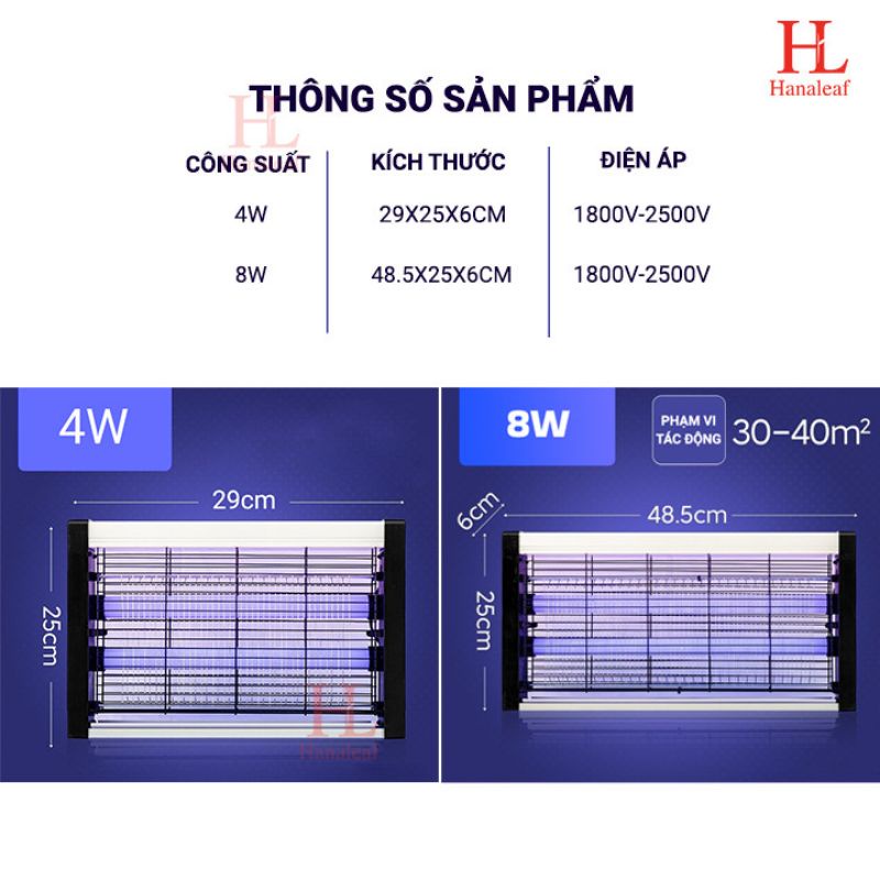 Máy bắt muỗi thông minh HL, thu hút côn trùng bằng tia uv hiệu quả an toàn