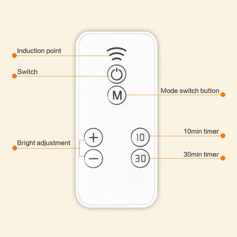 Đèn Ngủ Hình Quả Cầu Xinh Xắn Kèm Remote Điều Khiển