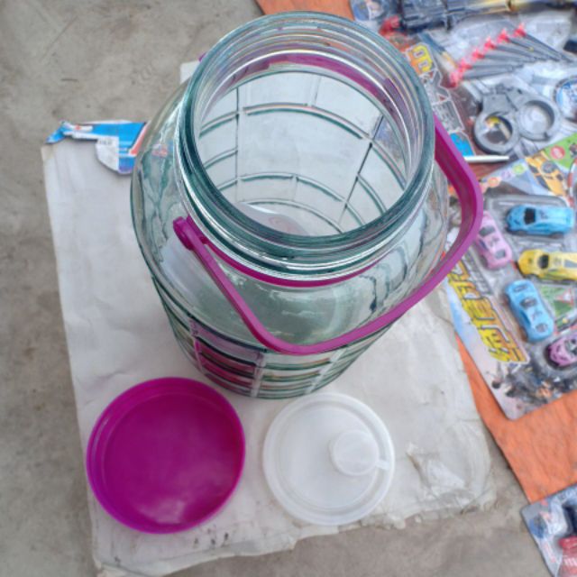 Bình thủy tinh 5 lít có quai xách