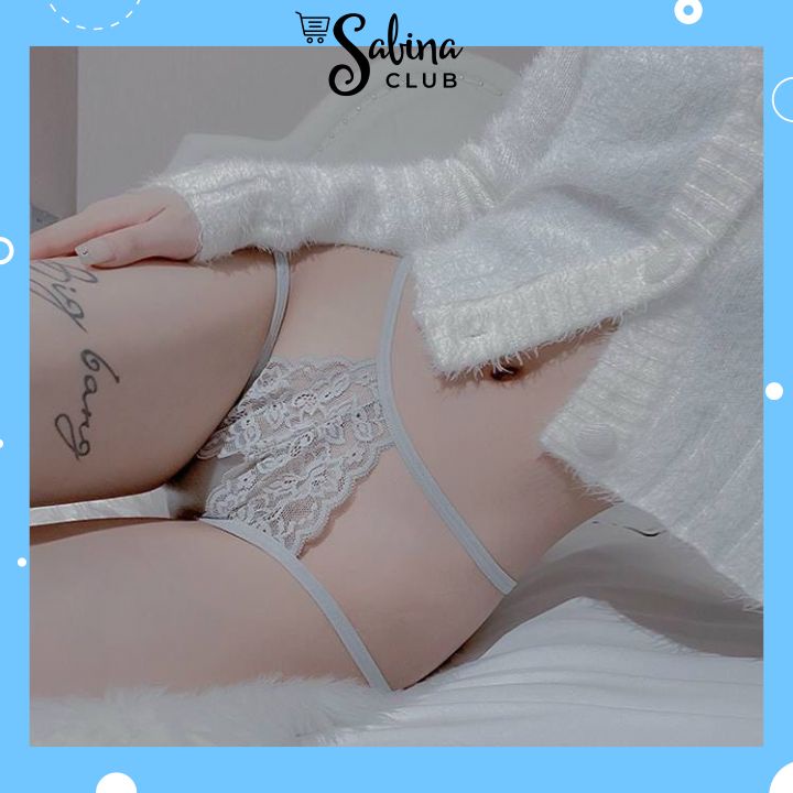 Quần Lót Lọt Khe Nữ Ren Sexy Hở Đáy Đính Nơ Siêu Gợi Cảm 055