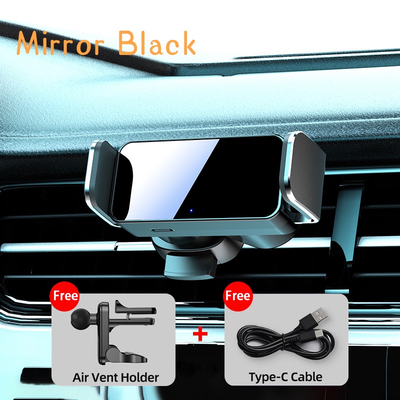 Giá đỡ điện thoại SEAMETAL gắn trên xe hơi xoay được 360 độ dáng đứng dạng kẹp/ dán tiện lợi