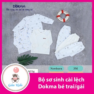 Bộ sơ sinh cài lệch Dokma bé trai/gái