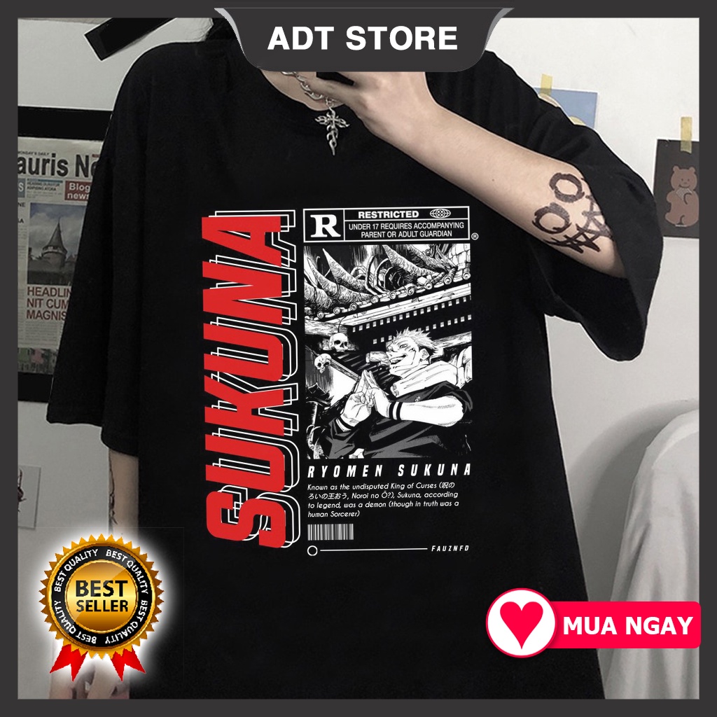 4 Mẫu áo thun Jujutsu Kaisen Inumaki Toge  - Ryomen Sukuna Anime Manga màu đen độc đẹp siêu ngầu giá rẻ