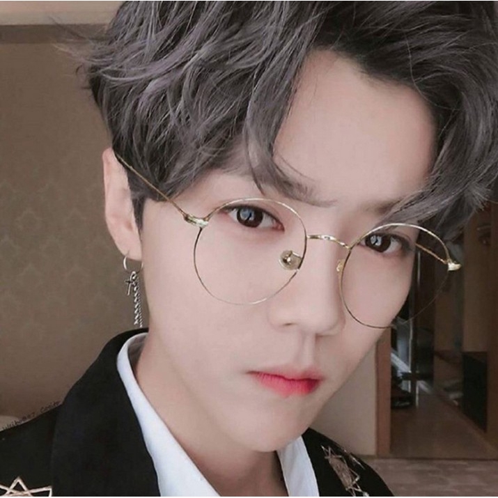 Trendy Vintage Round Frame Clear Lens Women Men Computer Glasses | BigBuy360 - bigbuy360.vn