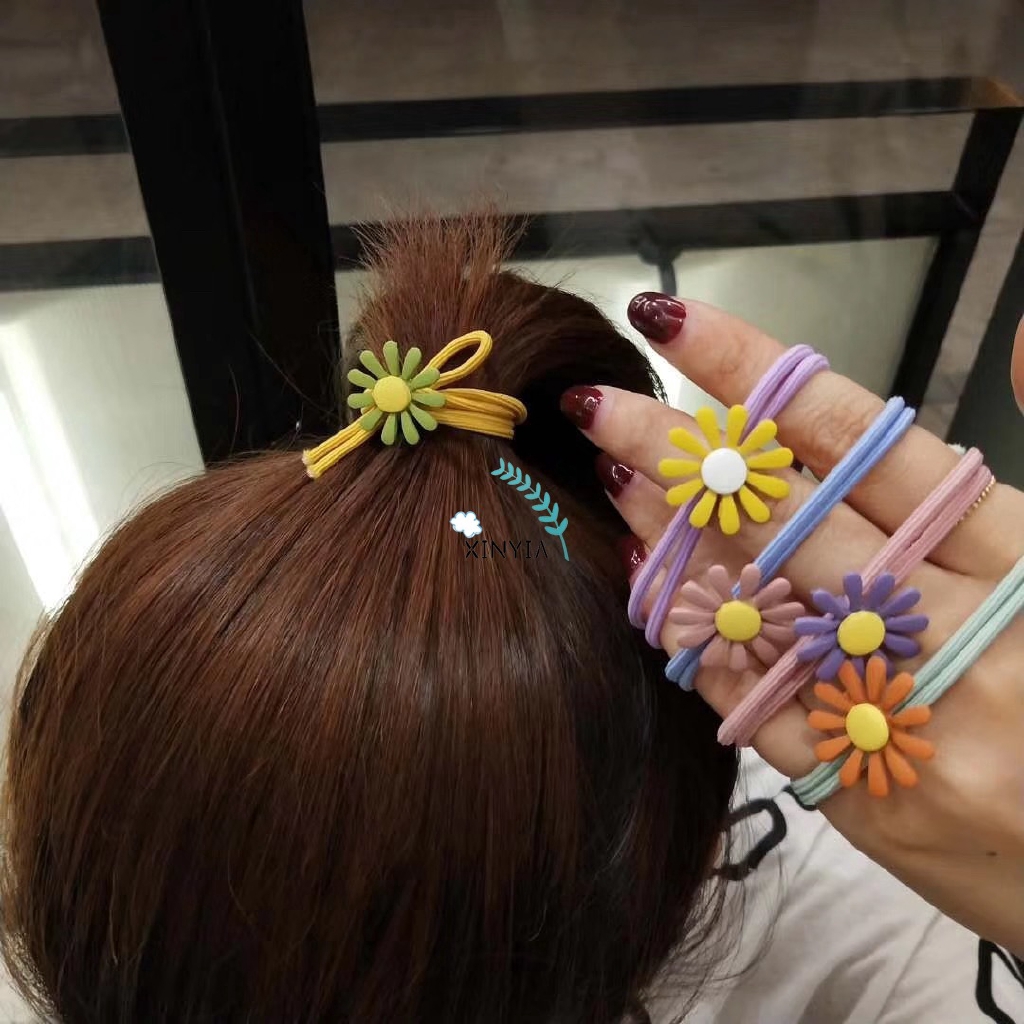 Dây Buộc Tóc Đính Hoa Cúc Xinh Xắn