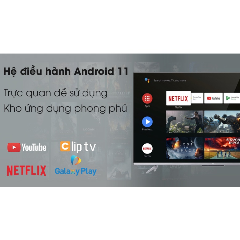 Tivi TCL 4K 50 inch 50P725 Android  âm vòm chất lượng cao - Hàng chính hãng BH 12 tháng.