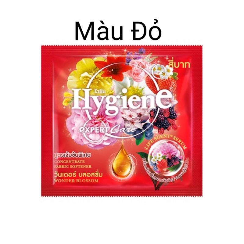 Nước xả vải hygiene 20ml dây 12 gói - Màu ĐỎ