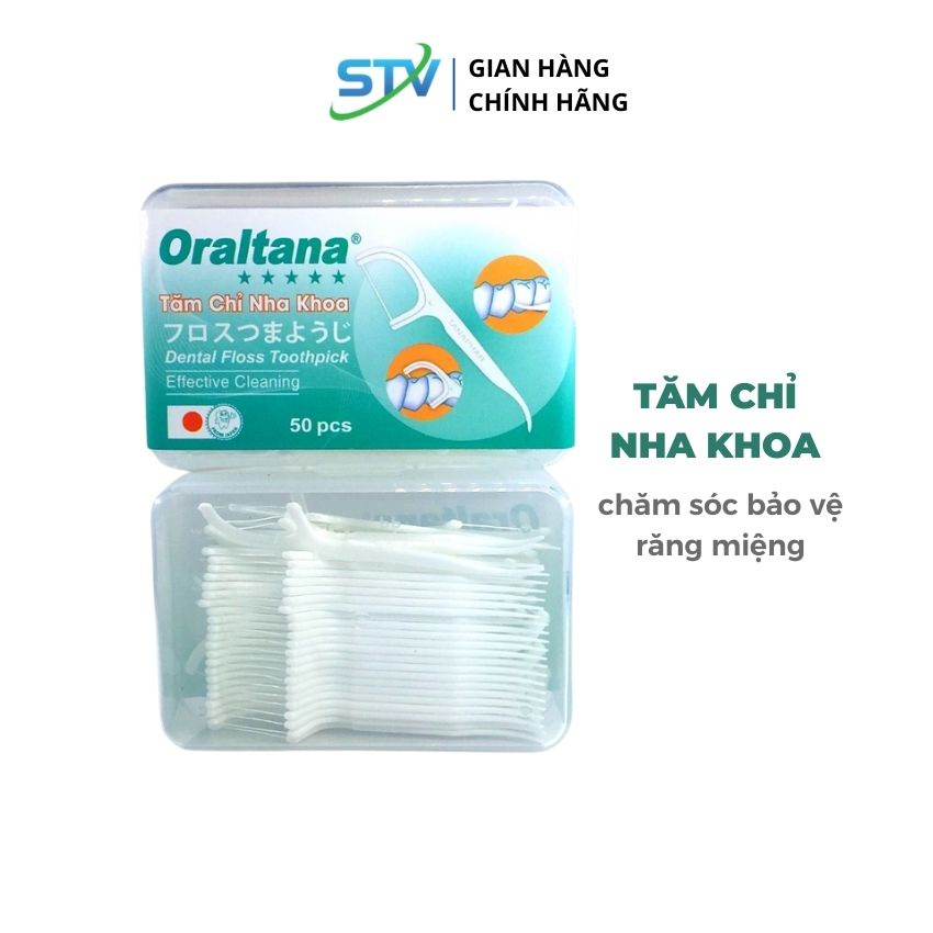 Tăm Chỉ Nha Khoa Oraltana Tanahar Hộp 50 Cái Chăm Sóc Răng Miệng