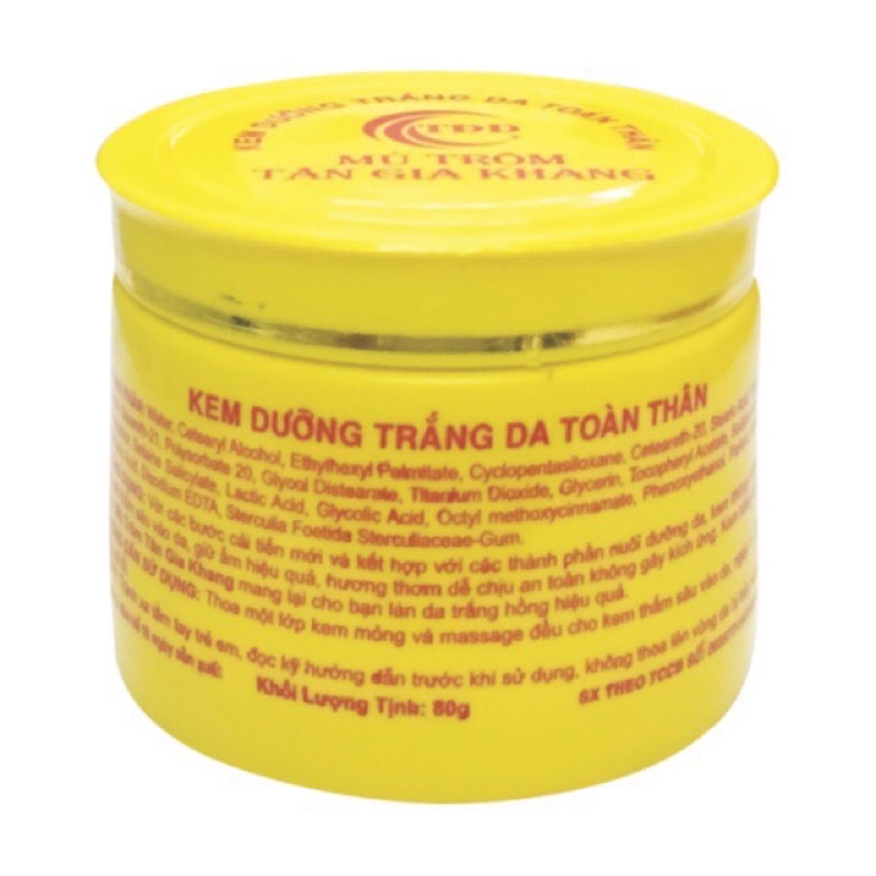 Kem dưỡng trắng da toàn thân Mủ trôm tân gia khang đủ giấy