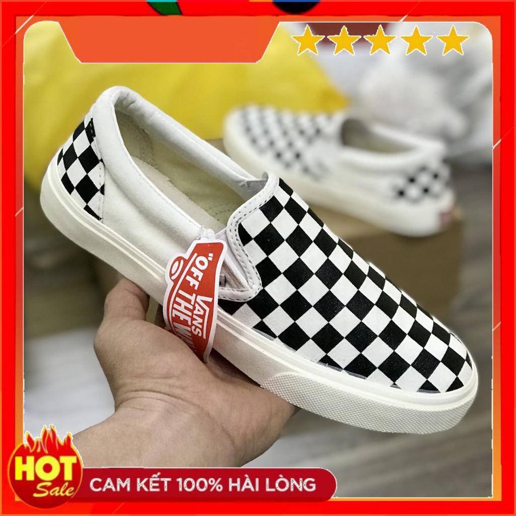 {FLASH SALE 10.10} Giày Vans caro lười , buộc dây hàng đẹp full box bill dành cho nam nữ freeship