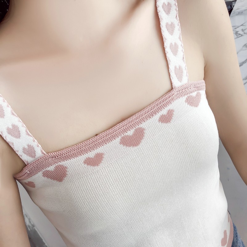 Women summer knitted tank top strap off shoulder sexy vest sleeveless shirt | BigBuy360 - bigbuy360.vn