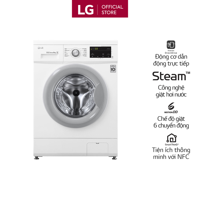 Máy giặt LG Inverter 8KG FM1208N6W - Hàng Chính Hãng