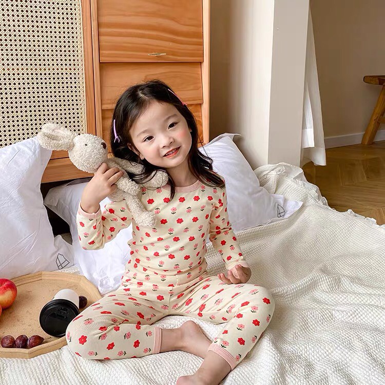 Bộ Thu Đông Bé Gái, Bộ Dài Tay Bé Gái, Bộ Ngủ Dài Tay Ambb Kids Chính Hãng Cho Bé Trai Và Bé Gái Từ 1-5 Tuổi ( 8-27kg)