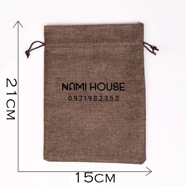 Túi vải bố thô loại 15x21cm đựng cà phê đựng gạo đựng hạt đậu - namimi