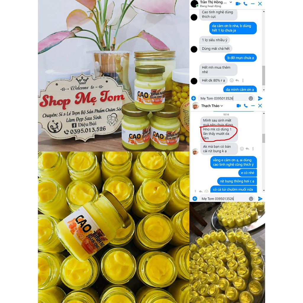 Cao tinh nghệ tươi handmade