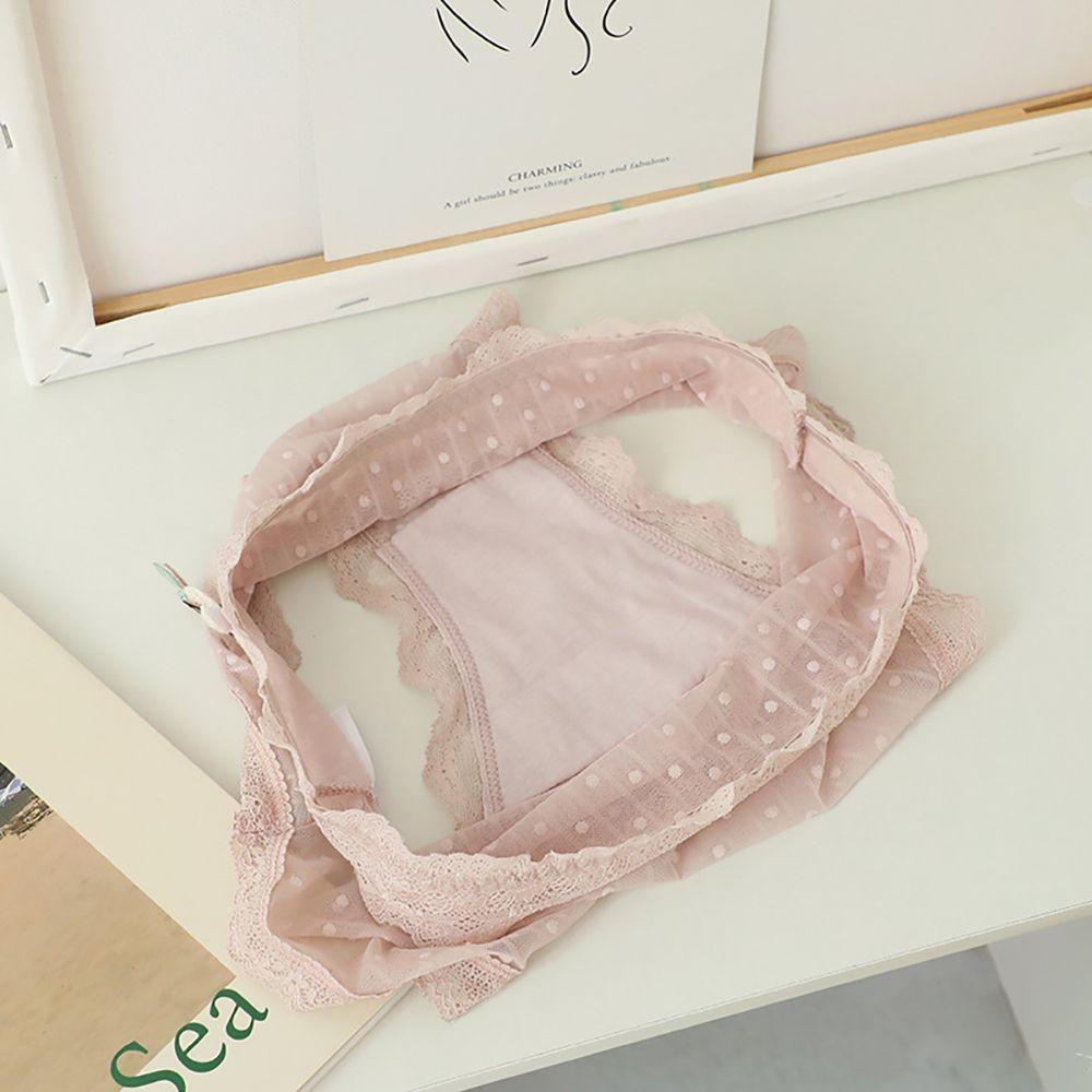 OCEANMAP Quần Lót Trong Suốt Thoáng Khí Lưng Vừa Họa Tiết Thỏ Gợn Sóng Đáng Yêu Cho Nữ