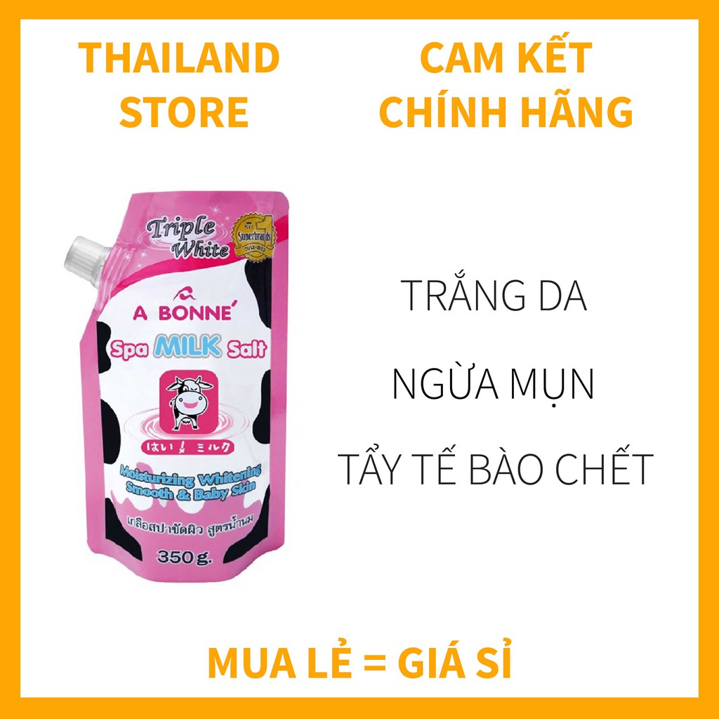 MUỐI SỮA BÒ TẨY TẾ BÀO CHẾT TRẮNG DA A BONNE THÁI LAN 350G