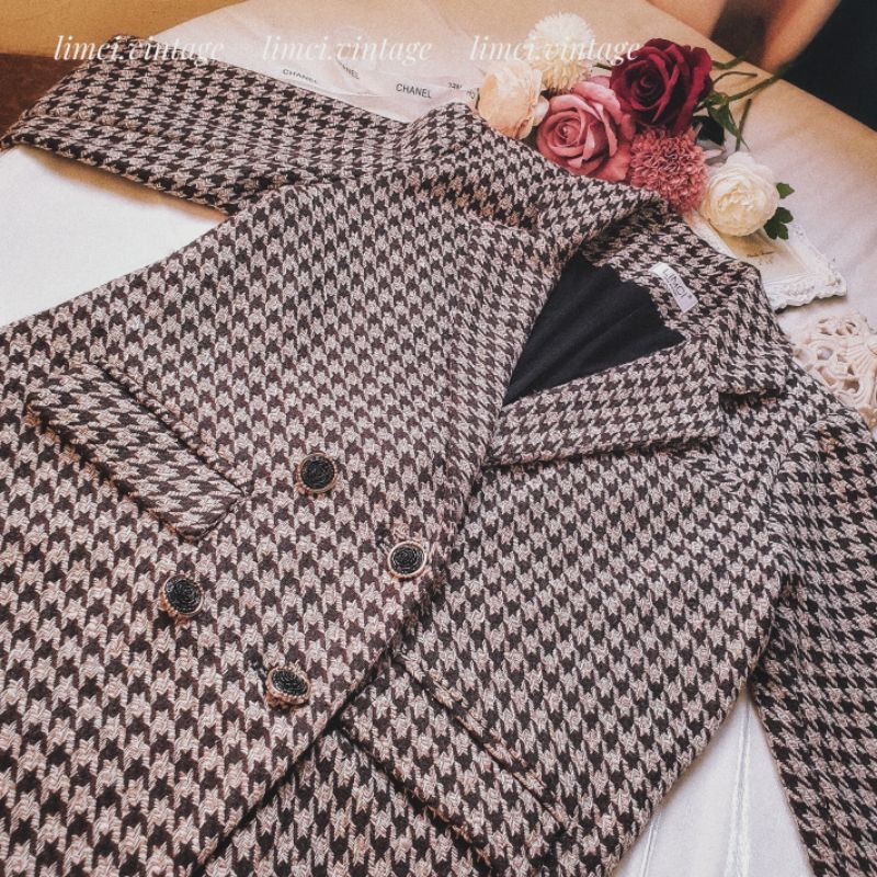 Áo vest blazer nữ Hàn Quốc 2 lớp cao cấp phong cách vintage MS01