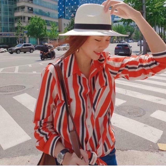 Sơ mi kẻ hotren⚡️FREESHIP EXTRA⚡️áo sơ mi sang chảnh