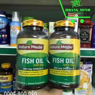 🇺🇸 200 Viên Fish Oil Nature Made 🇺🇸