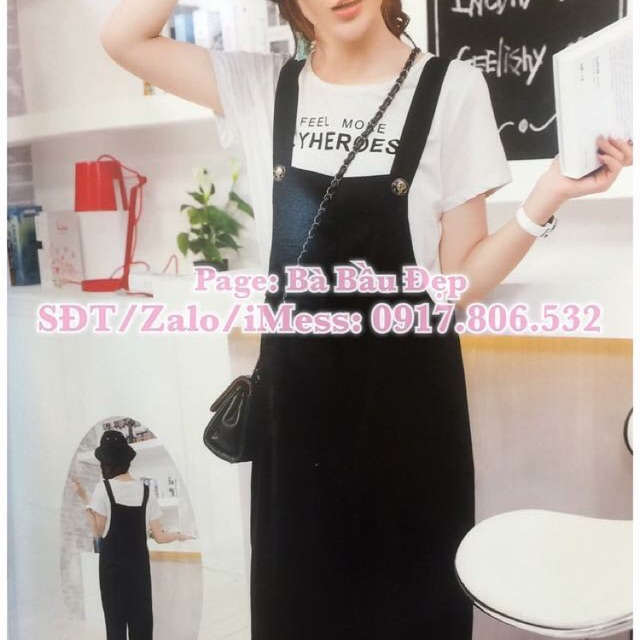 🔴SALE Set Quần Yếm bầu NHẬP Siêu LẠ ĐỘC ĐẸP