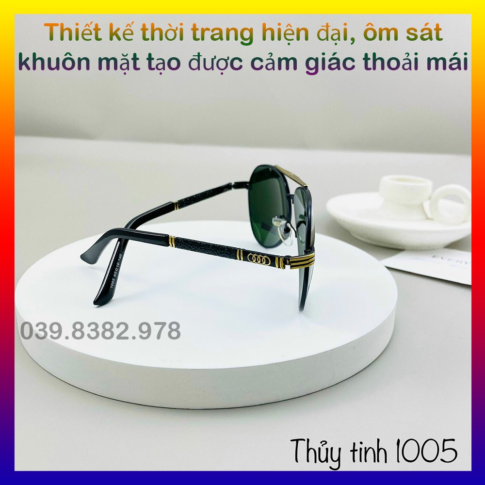 Kính nam cao cấp 💖FREESHIP💖 thời trang chống nắng bụi bẩn gọng kim loại kiểu phi công tròng kính râm chống trầy | BigBuy360 - bigbuy360.vn