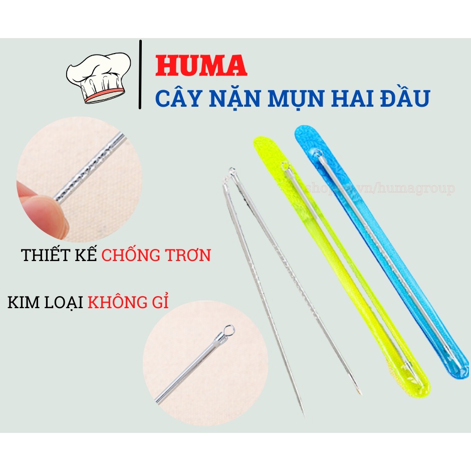 Cây Nặn Mụn Đầu Đen, Mụn Trứng Cá Bằng Thép Không Gỉ Cao Cấp Chuyên Dụng