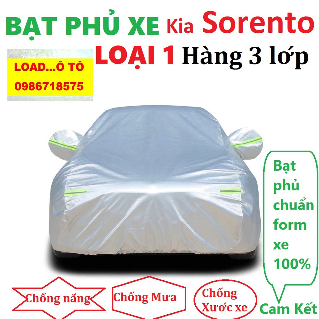 Bạt Che Phủ Xe Kia Sorento Cao Cấp (bạt 3 lớp Tráng Nhôm, chống xước)