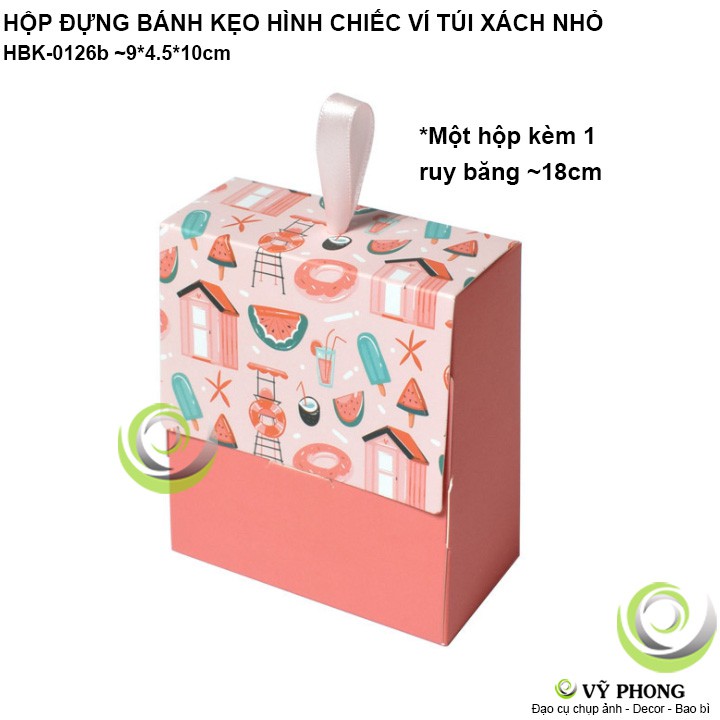 HỘP GIẤY ĐỰNG BÁNH KẸO HÌNH CHIẾC VÍ TÚI XÁCH NHỎ ĐỰNG QUÀ TẶNG CÁC DỊP LỄ TẾT HBK-0126