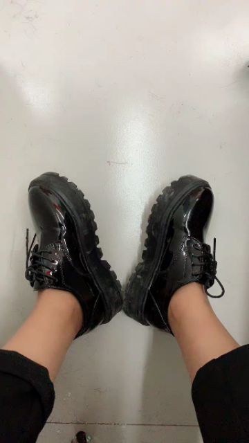 (Sẵn 37/Ảnh thật) Giày ulzzang da bóng đơn giản thời trang A1 | BigBuy360 - bigbuy360.vn