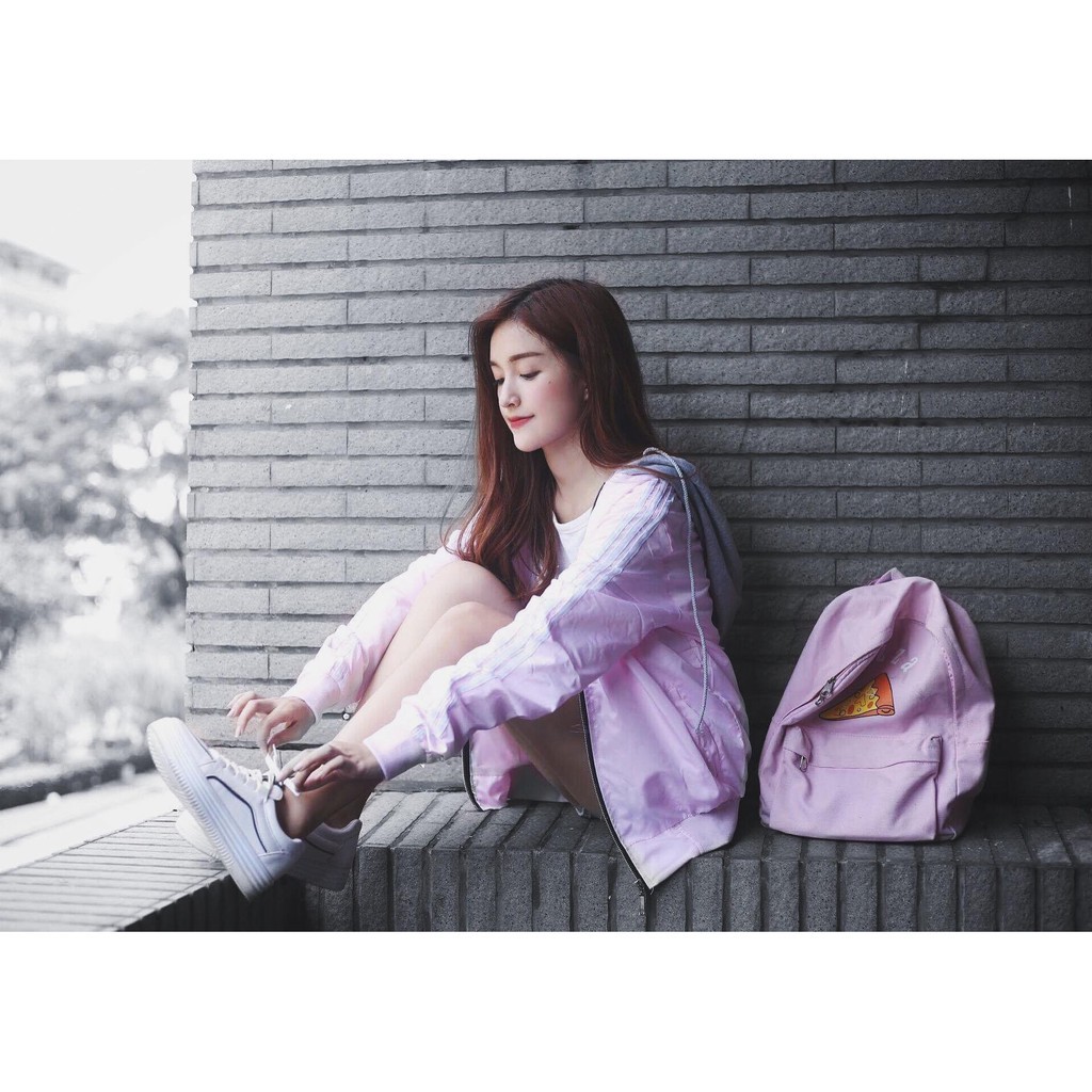 QA Áo DÙ 3 SỌC NÓN XÁM nam nữ Unisex 25