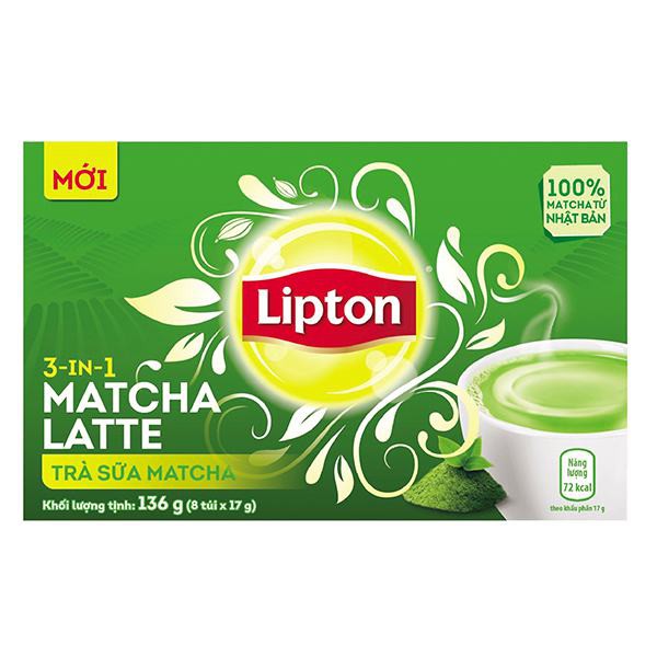 E - Trà Sữa Lipton Matcha 8 Gói* 17G