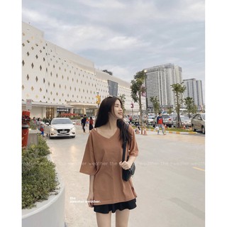 Áo phông trơn cổ V