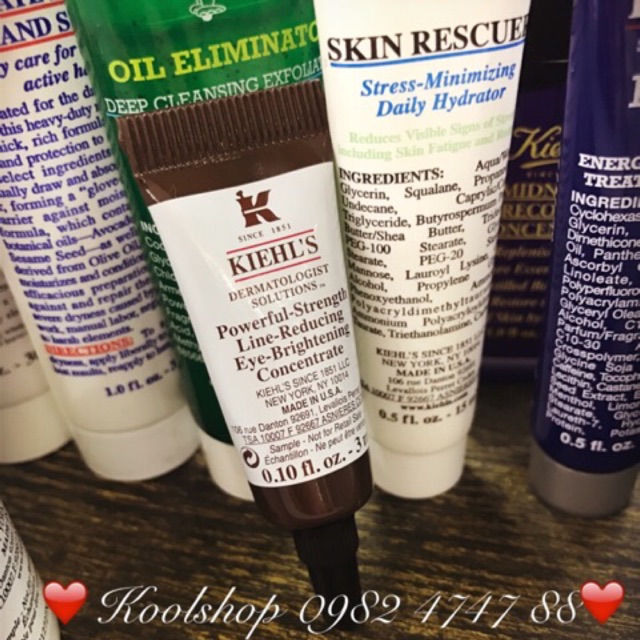 🎉MINI 3ml🎉Tinh chất làm sáng da vùng mắt - Kiehl's Powerful Strength Line Reducing Eye Brightening Concentrate