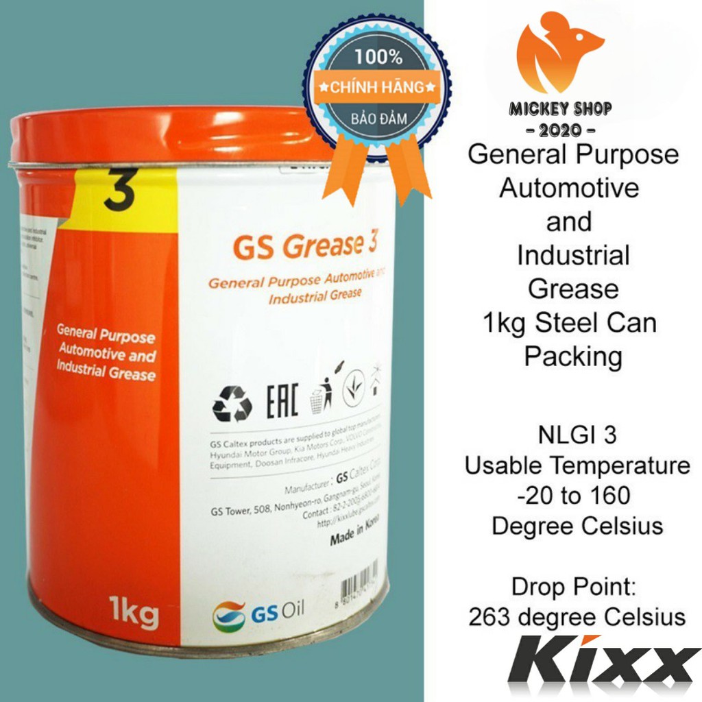 [Pro] Mỡ bò đa dụng Kixx Grease 3 1kg - mickey2020shop