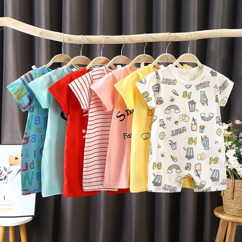 Bộ Body Suit Body Cộc Cotton Cho Bé