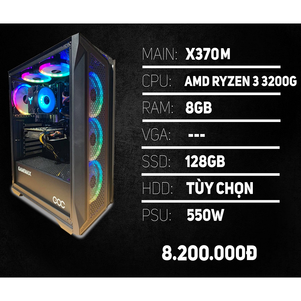 CPU AMD Ryzen 3 3200G 3.6GHz turbo up to 4.0GHz Radeon Vega 8, Socket AM4