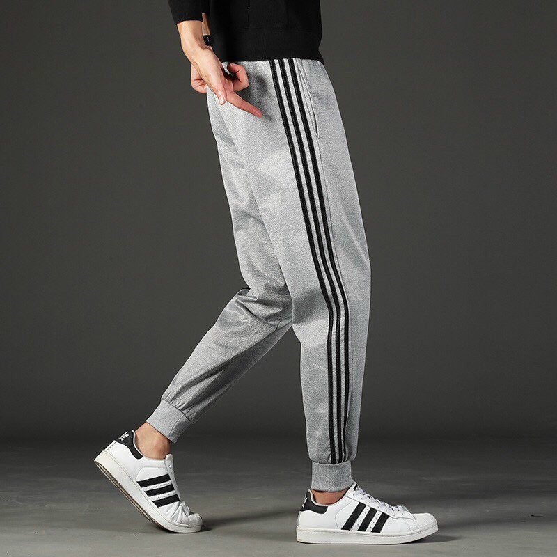 Quần Jogger 3 Sọc Rút Dây - Ống Rộng Thể Thao Unisex Nam Nữ Dáng Ulzzang Ống Bo Lưng Thun vải co dãn ,mềm mịn