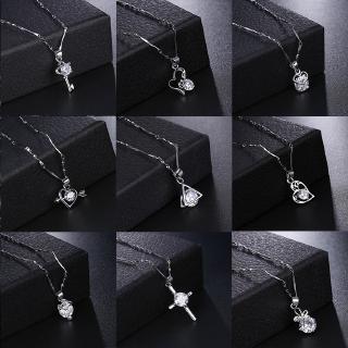 Dây chuyền mặt đá zircon không gây dị ứng phong cách hàn quốc