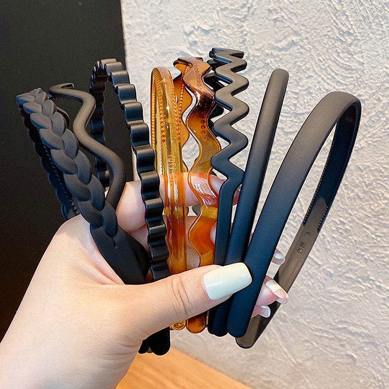 Băng đô màu đen chống trượt phong cách Hàn Quốc thời trang cho nữ