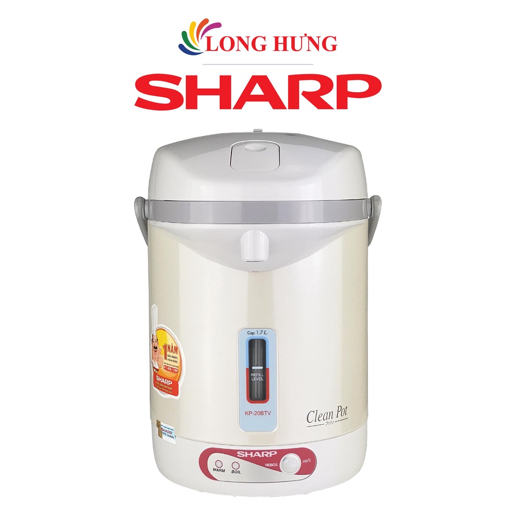 [Mã ELHADEV giảm 4% đơn 300K] Bình thủy điện Sharp 1.7 lít KP-20BTV - Hàng chính hãng