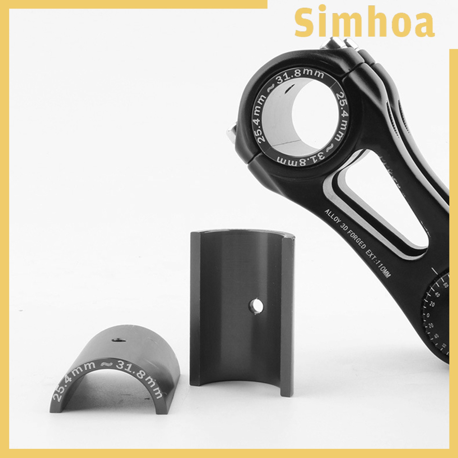 [SIMHOA] Bike Stem 25.4 to 31.8mm Shim Handlebar Adapter Spacer - 1 Pair