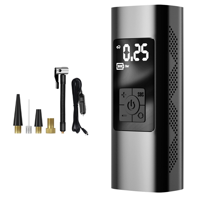 Máy bơm lốp xe hơi / xe đạp / xe máy tự động không dây 6000mah chuyên dụng