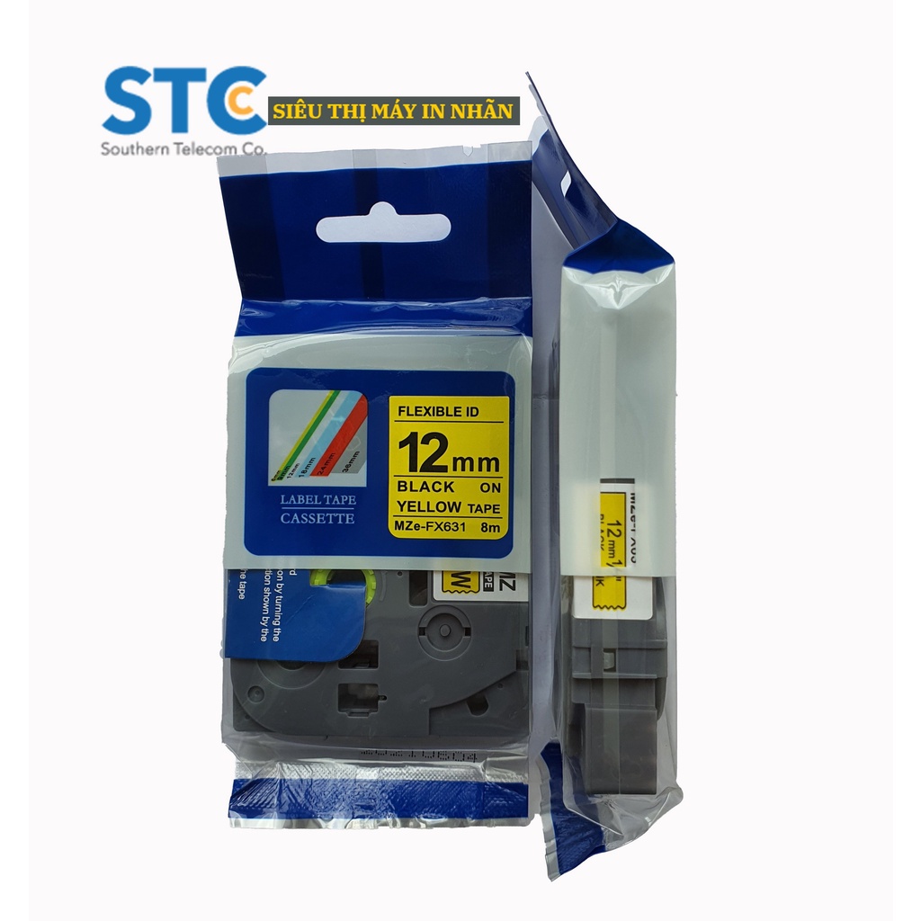 Nhãn tương thích với Brother TZE-221 / TZE-231 / TZE-241 / TZE-251 / TZE-261 / TZE-621 / TZE-631 / TZE-641 / TZE-651