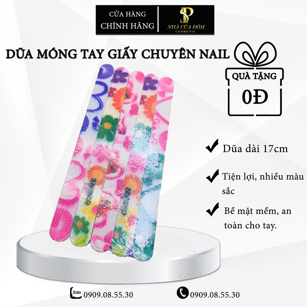 Dũa Móng Tay Giấy Hình Bông Chuyên Dụng Làm Nail - Dài 17cm