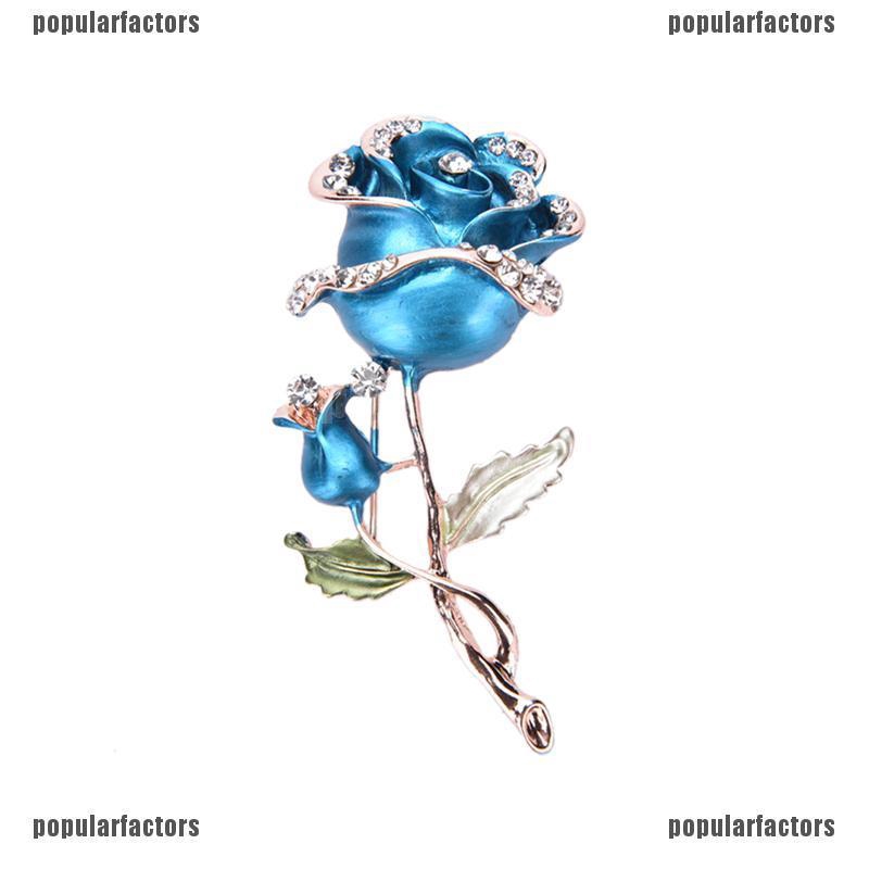 (MớI) Ghim GàI ÁO HìNh Hoa HồNg ĐíNh Đá Sang TrọNg