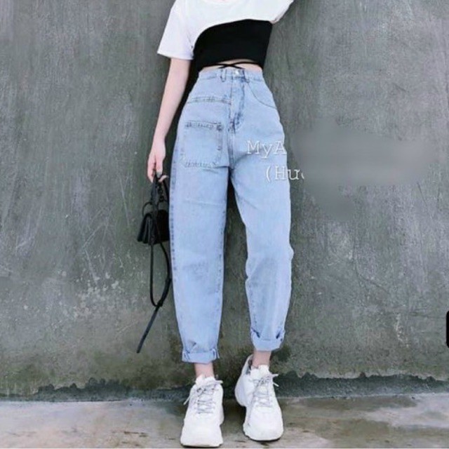 Quần baggy jean túi kiểu 3158, hình thật 100%