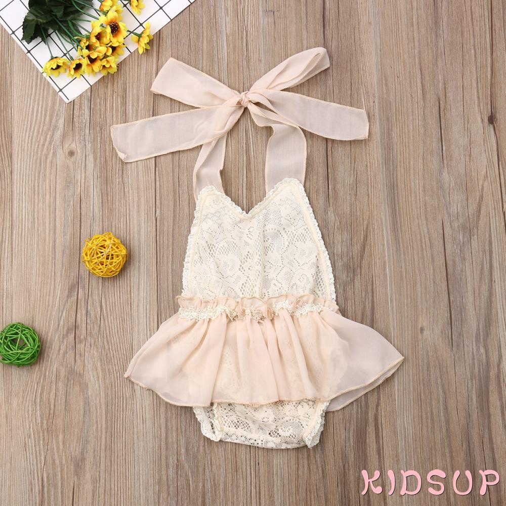 Bộ Bodysuit Một Mảnh Phối Ren Dễ Thương Cho Bé Sơ Sinh